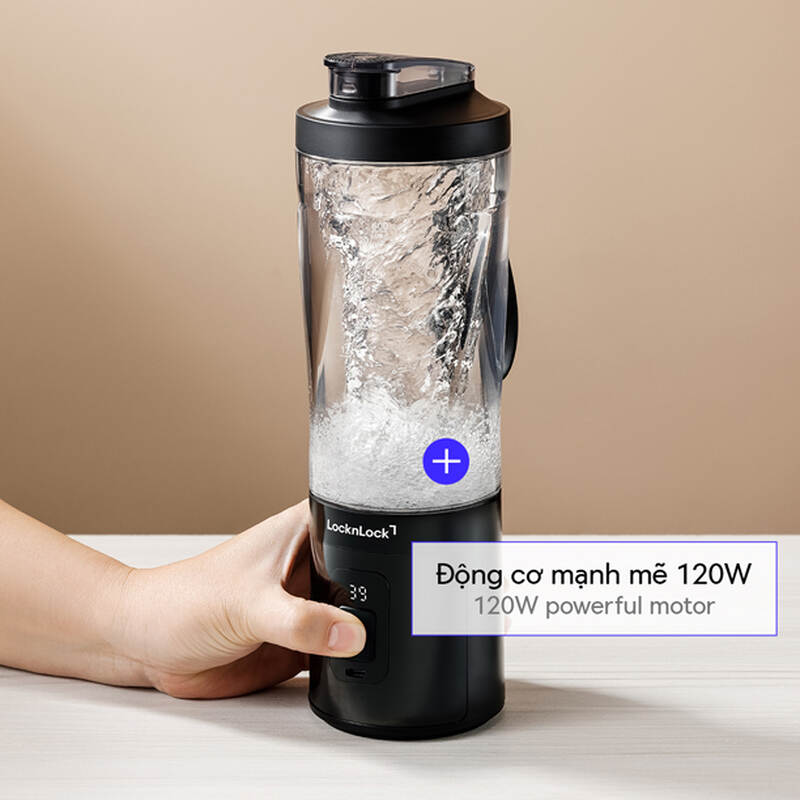 Máy xay sinh tố cầm tay LocknLock dung tích 600ml - Màu đen - EJJ356BLK, , large image number null